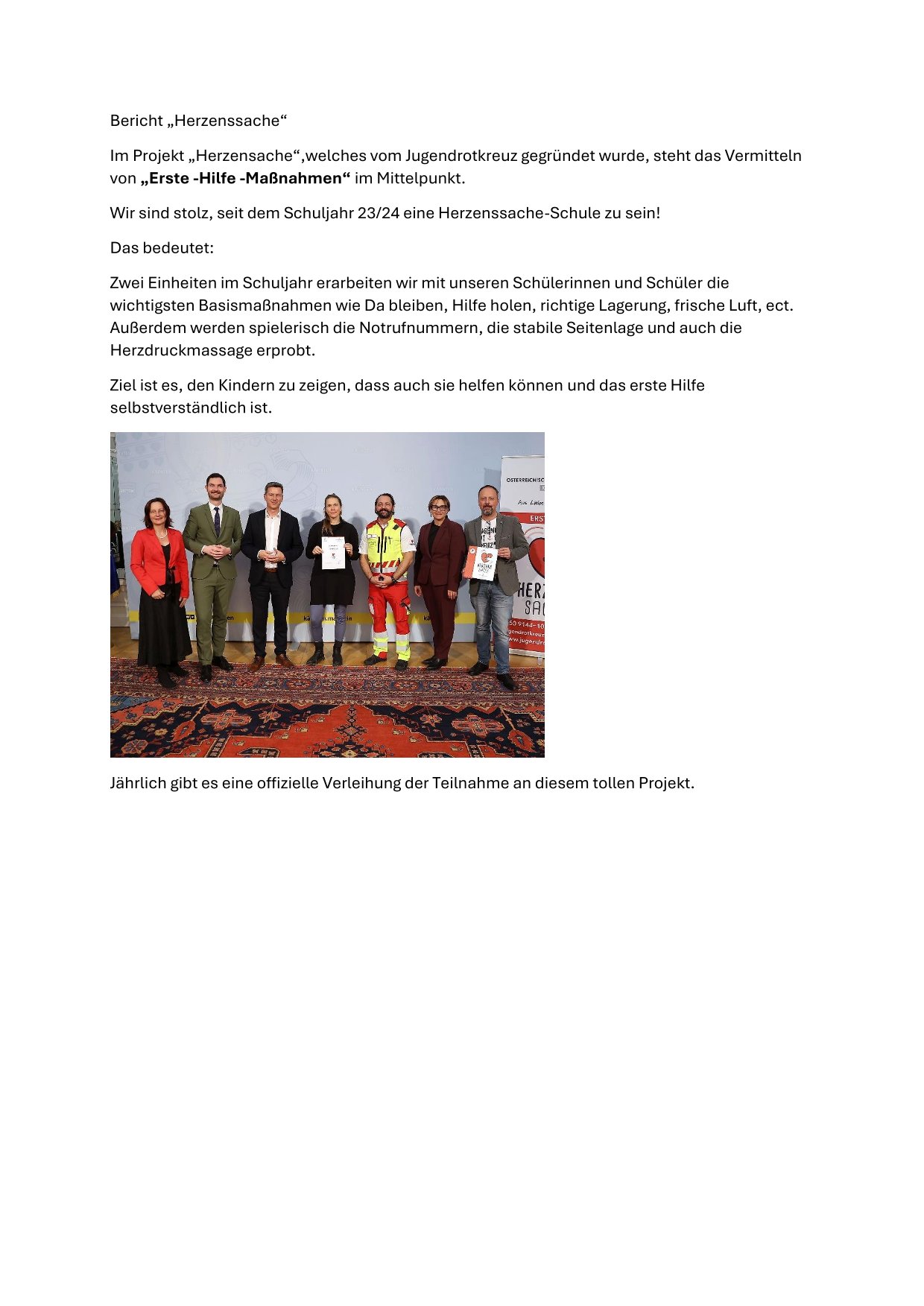 Bericht Herzenssache